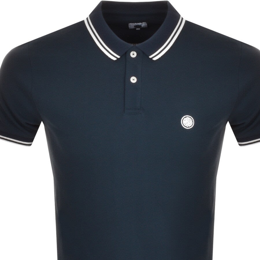 Pretty green tipped pique polo shirt clearance
